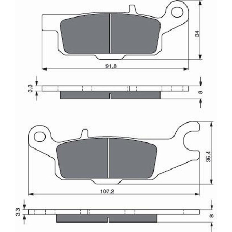 Goldfren Bremsbelag Sint S3 Montage auf Yamaha 550 YFM Grizzly 09 12 Angebot cod252s3