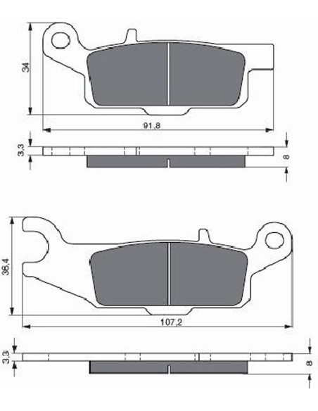 goldfren brake pad sint s3 mount on yamaha 700 yfm grizzly 07 17 offer cod253s3