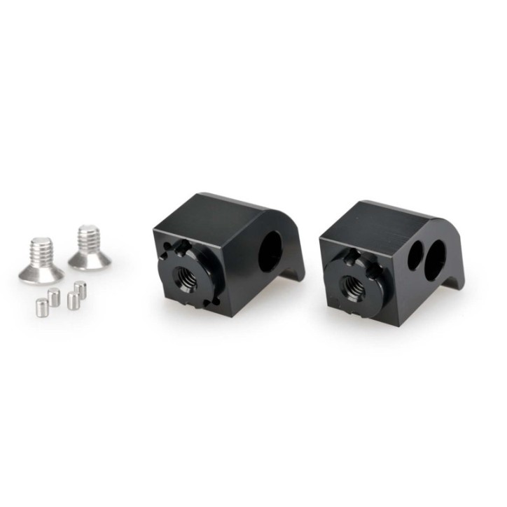 ADAPTADORES PUIG POGG TUBOS DE PASAJERO AJUSTABLES PARA YAMAHA TRACER 7 21-24 NEGRO