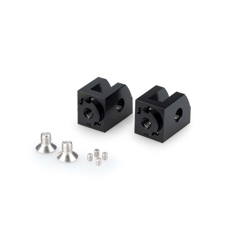 Adaptateurs de repose-pieds pilote reglables Puig pour Yamaha MT 10 SP 2022/25, noir
