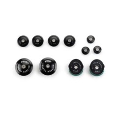 PUIG ALUMINUM FRAME CAPS BMW R1200 GS ADVENTURE/EXCLUSIVE/RALLYE 17-18 BLACK