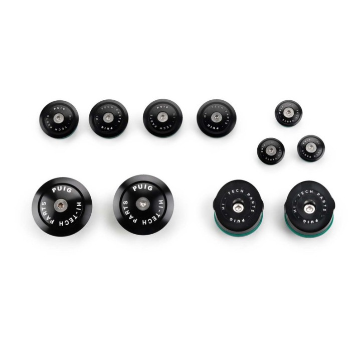 PUIG ALUMINUM FRAME CAPS FOR BMW R1250 GS 18-24 BLACK