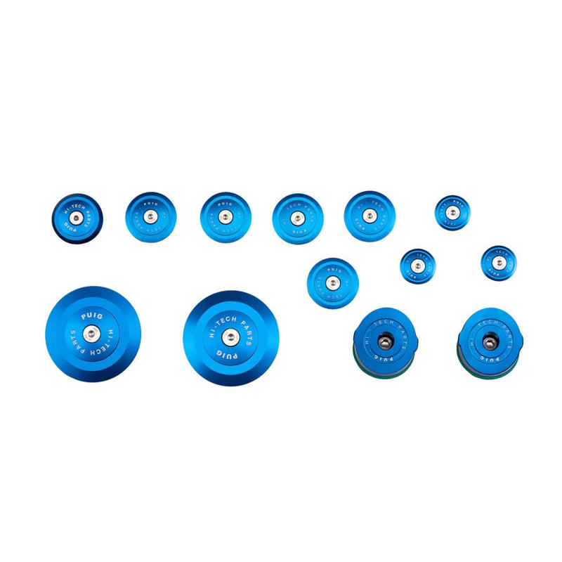 Tapas de chasis de aluminio Puig para BMW R1250 R 18 24 azul
