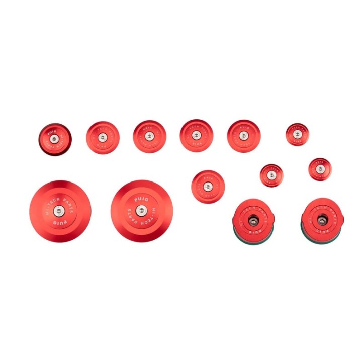 PUIG ALUMINUM FRAME CAPS FOR BMW R1250 R 18-24 RED