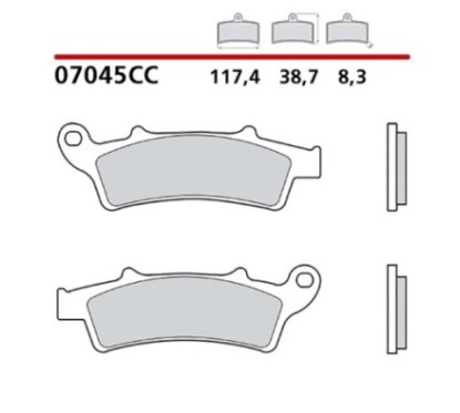 BREMBO FRONT BRAKE PADS KIT APRILIA ATLANTIC SPRINT 400 05-08-COD. 07045