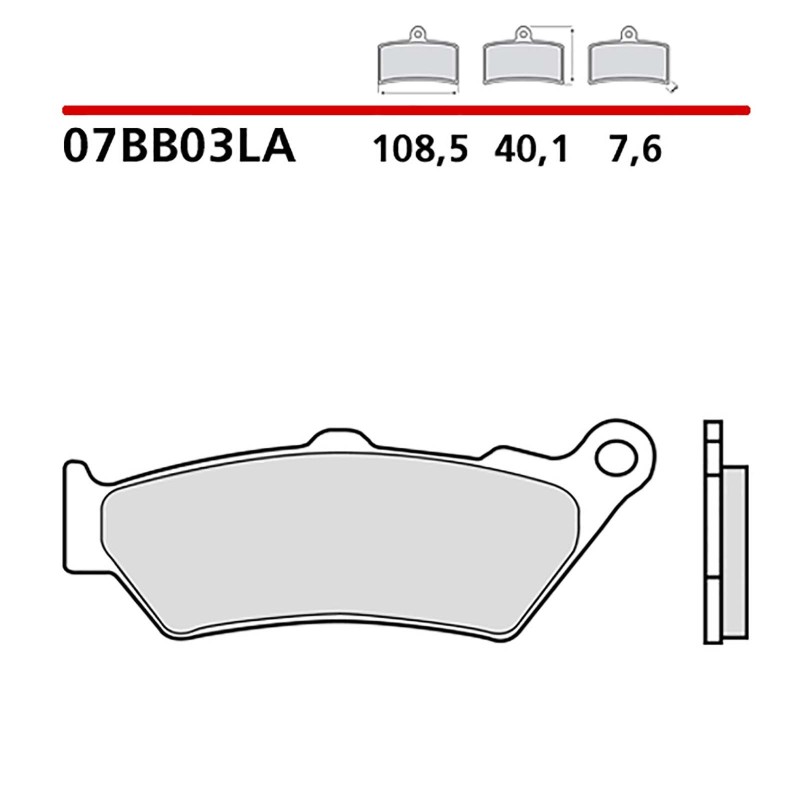 BREMBO FRONT BRAKE PADS KIT APRILIA CAPONORD ABS RALLY 04-08-COD. 07BB03LA