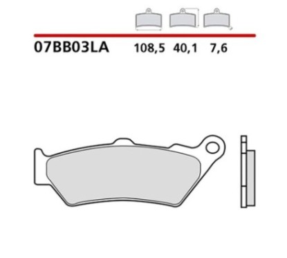 BREMBO FRONT BRAKE PADS KIT APRILIA CAPONORD ABS RALLY 04-08-COD. 07BB03LA