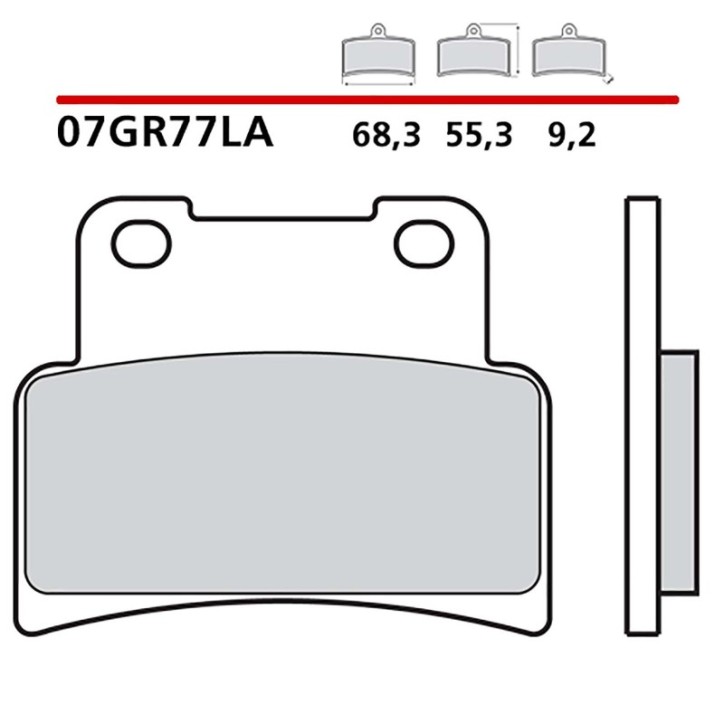 KIT DE PLAQUETTES DE FREIN AVANT BREMBO POUR APRILIA DORSODURO ABS 750 13-16-COD. 07GR77LA