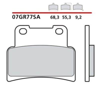 BREMBO FRONT BRAKE PADS KIT APRILIA DORSODURO ABS 750 13-16-COD. 07GR77SA