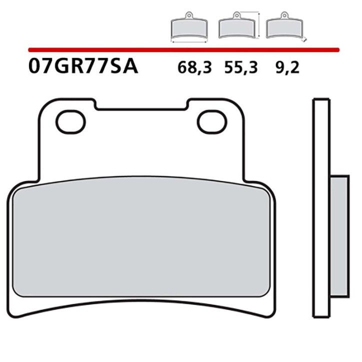 KIT DE PLAQUETTES DE FREIN AVANT BREMBO POUR APRILIA DORSODURO ABS 750 13-16-COD. 07GR77SA