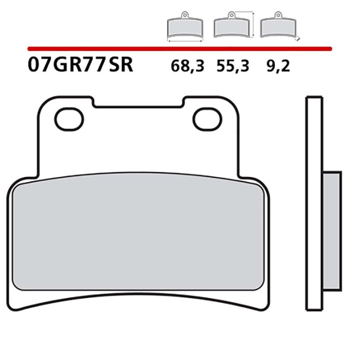 KIT DE PLAQUETTES DE FREIN AVANT BREMBO POUR APRILIA DORSODURO ABS 750 13-16-COD. 07GR77SR