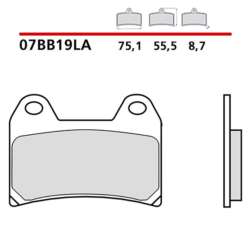 BREMBO VORDERRADBREMSBELAGE-KIT APRILIA DORSODURO FABRIK 10-13-COD. 07BB19LA