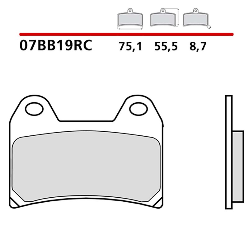 KIT DE PLAQUETTES DE FREIN AVANT BREMBO USINE APRILIA DORSODURO 10-13-COD. 07BB19RC