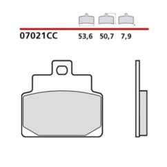 BREMBO FRONT BRAKE PADS KIT APRILIA HABANA CUSTOM 125 00-02-COD. 07021