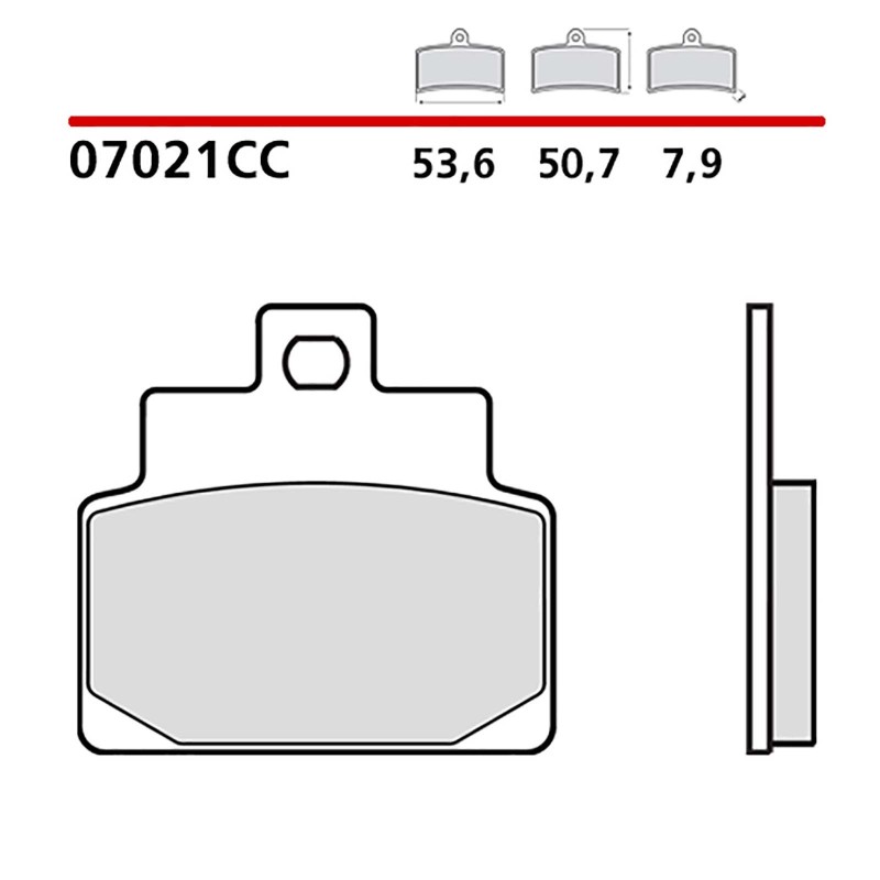 BREMBO FRONT BRAKE PADS KIT APRILIA HABANA CUSTOM 125 00-02-COD. 07021