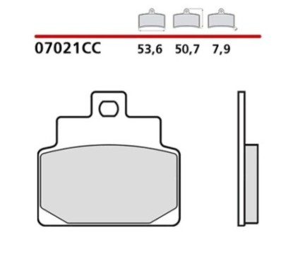 BREMBO FRONT BRAKE PADS KIT APRILIA HABANA CUSTOM 125 00-02-COD. 07021