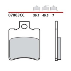 BREMBO FRONT BRAKE PADS KIT APRILIA HABANA CUSTOM 50 99-02-COD. 07003