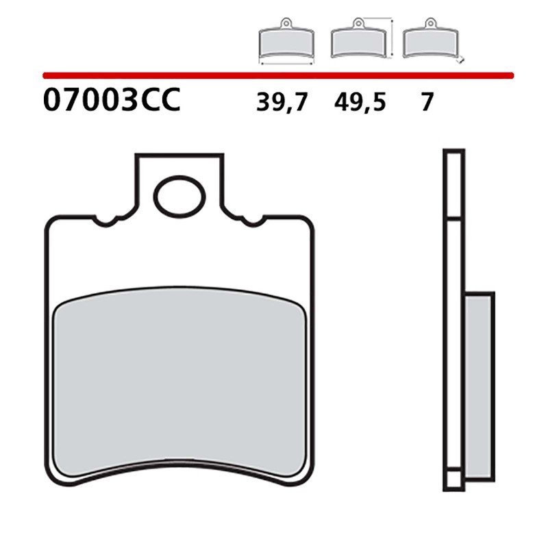 BREMBO FRONT BRAKE PADS KIT APRILIA HABANA CUSTOM 50 99-02-COD. 07003