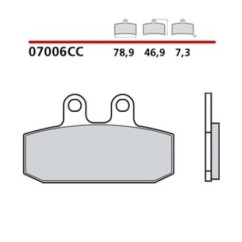 BREMBO FRONT BRAKE PADS KIT APRILIA LEONARDO ST 300 05-06-COD. 07006