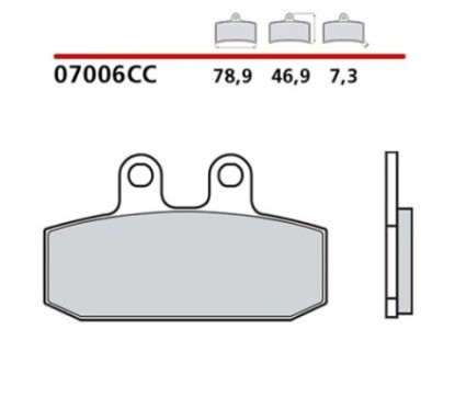 BREMBO FRONT BRAKE PADS KIT APRILIA LEONARDO ST 300 05-06-COD. 07006