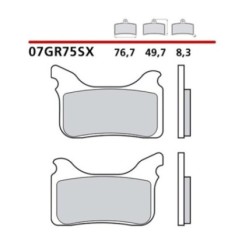 BREMBO FRONT BRAKE PADS KIT APRILIA PEGASO IE FACTORY 650 06-09-07GR75SX