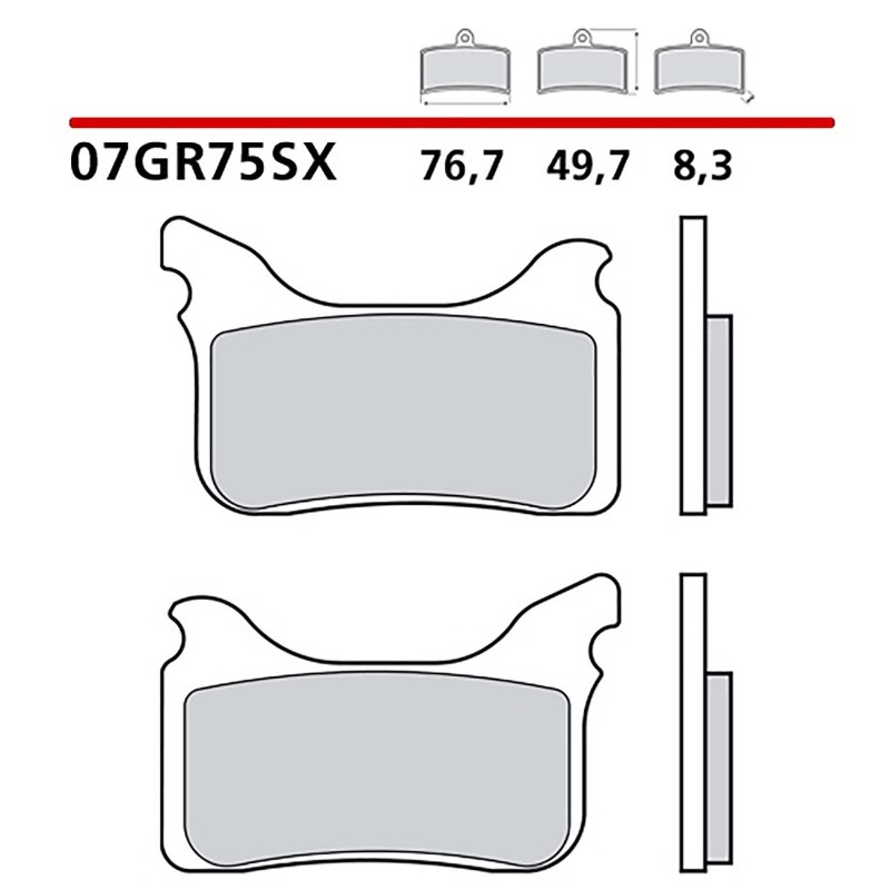 BREMBO FRONT BRAKE PADS KIT APRILIA PEGASO IE FACTORY 650 06-09-07GR75SX