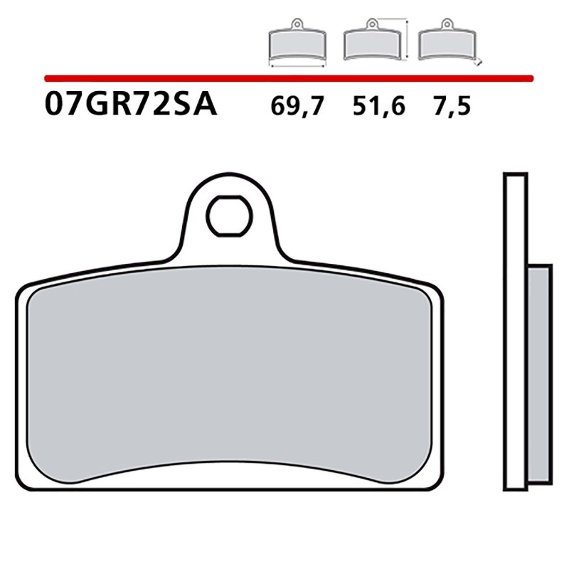 BREMBO FRONT BRAKE PADS KIT APRILIA RS4 GP REPLICA 125 18-20-07GR72SA