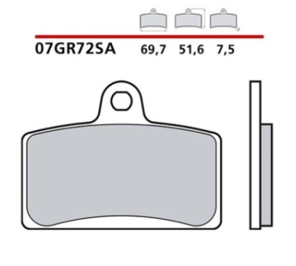 BREMBO FRONT BRAKE PADS KIT APRILIA RS4 GP REPLICA 125 18-20-07GR72SA