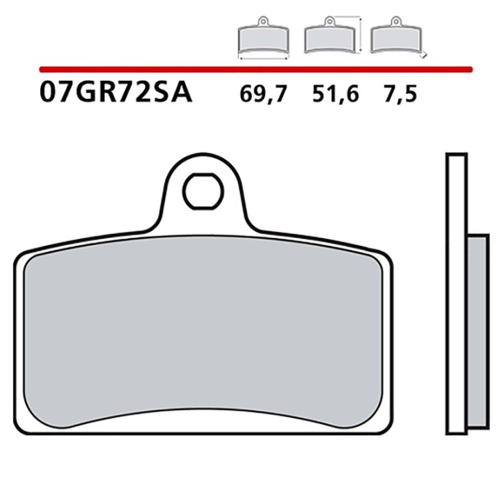 BREMBO FRONT BRAKE PADS KIT FOR APRILIA RS4 GP REPLICA 125 18-20-07GR72SA