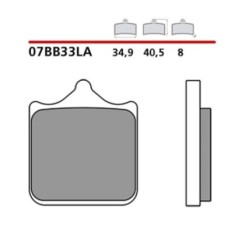 BREMBO FRONT BRAKE PADS KIT APRILIA RSV FACTORY DREAM 04-08-COD. 07BB33LA