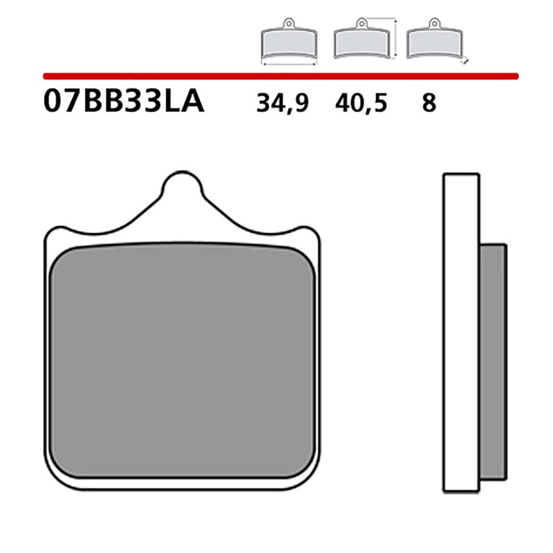 BREMBO FRONT BRAKE PADS KIT APRILIA RSV FACTORY DREAM 04-08-COD. 07BB33LA