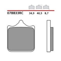 BREMBO FRONT BRAKE PADS KIT APRILIA RSV FACTORY DREAM 04-08-COD. 07BB33RC