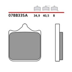 BREMBO FRONT BRAKE PADS KIT APRILIA RSV FACTORY DREAM 04-08-COD. 07BB33SA