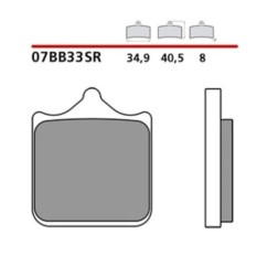 BREMBO FRONT BRAKE PADS KIT APRILIA RSV FACTORY DREAM 04-08-COD. 07BB33SR