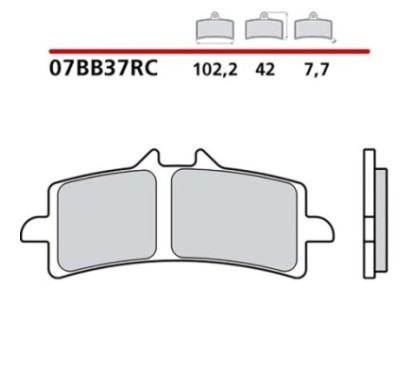 BREMBO FRONT BRAKE PADS KIT APRILIA RSV4 APRC R SE STD 11-12-COD. 07BB37RC