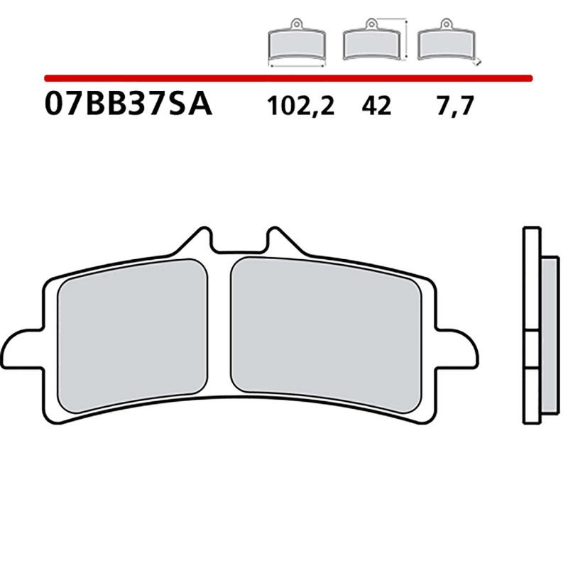 KIT DE PASTILLAS DE FRENO DELANTERO BREMBO APRILIA RSV4 APRC R SE STD 11-12-COD. 07BB37SA