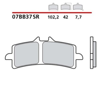 BREMBO FRONT BRAKE PADS KIT APRILIA RSV4 APRC R SE STD 11-12-COD. 07BB37SR