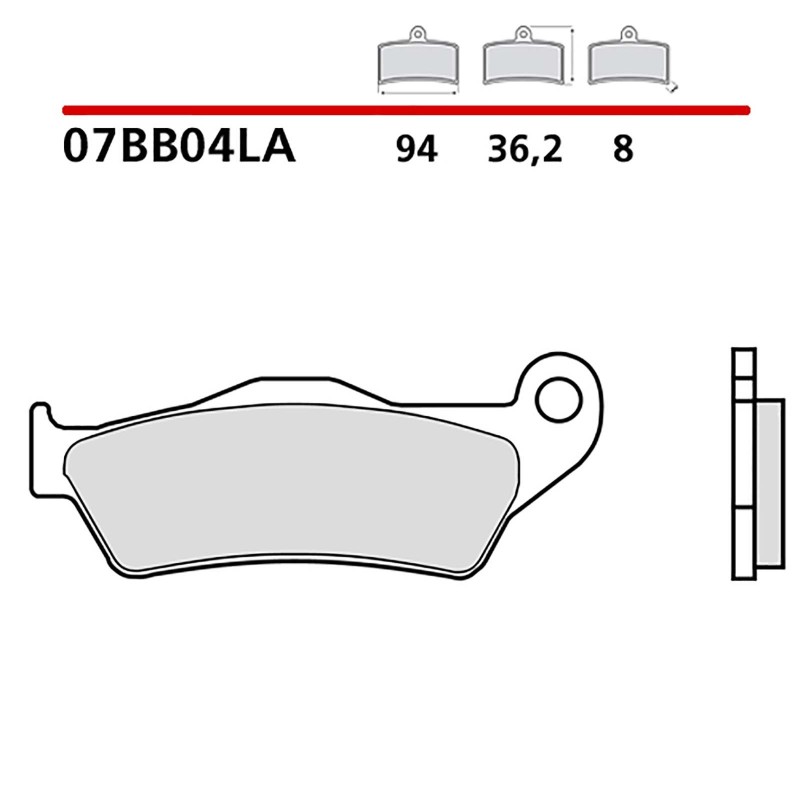 KIT DE PLAQUETTES DE FREIN AVANT BREMBO APRILIA RX SUPERMOTARD 125 08-13-COD. 07BB04LA