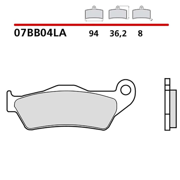 KIT DE PLAQUETTES DE FREIN AVANT BREMBO POUR APRILIA RX SUPERMOTARD 125 08-13-COD. 07BB04LA