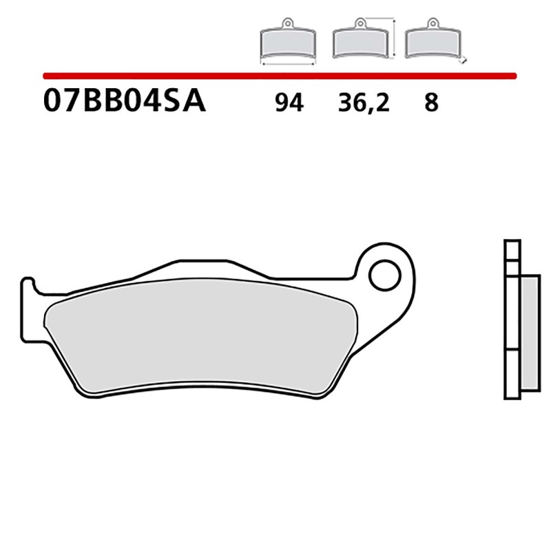 KIT DE PLAQUETTES DE FREIN AVANT BREMBO APRILIA RX SUPERMOTARD 125 08-13-COD. 07BB04SA