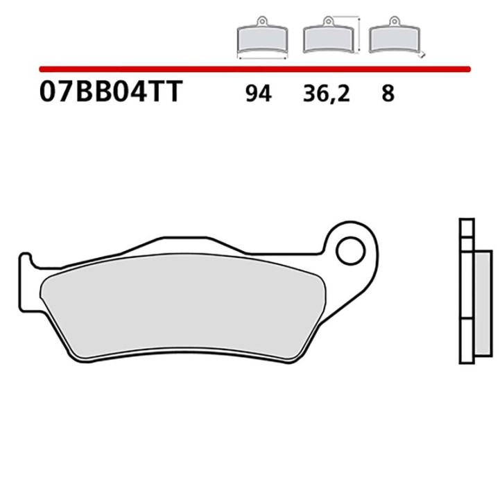 KIT DE PLAQUETTES DE FREIN AVANT BREMBO POUR APRILIA RX SUPERMOTARD 125 08-13-COD. 07BB04TT