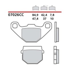 BREMBO FRONT BRAKE PADS KIT APRILIA SCARABEO 4V 50 10-17-COD. 07026