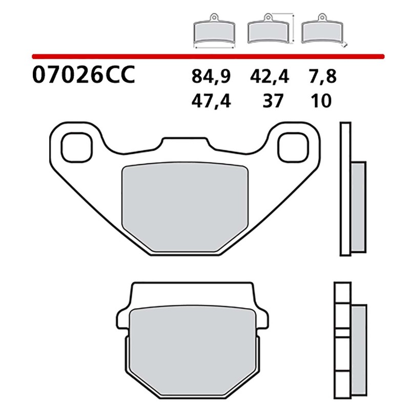 BREMBO FRONT BRAKE PADS KIT APRILIA SCARABEO 4V 50 10-17-COD. 07026