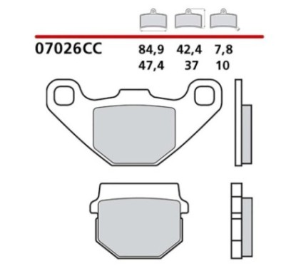 BREMBO FRONT BRAKE PADS KIT APRILIA SCARABEO 4V 50 10-17-COD. 07026