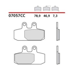 BREMBO FRONT BRAKE PADS KIT APRILIA SCARABEO ABS 500 03-06-COD. 07057