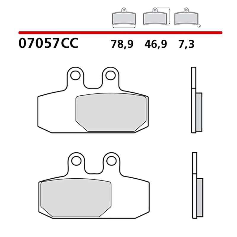 BREMBO FRONT BRAKE PADS KIT APRILIA SCARABEO ABS 500 03-06-COD. 07057