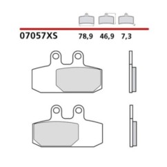 BREMBO FRONT BRAKE PADS KIT APRILIA SCARABEO ABS 500 03-06-COD. 07057XS