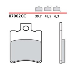 BREMBO FRONT BRAKE PADS KIT APRILIA SCARABEO DITECH 50 01-04-COD. 07002