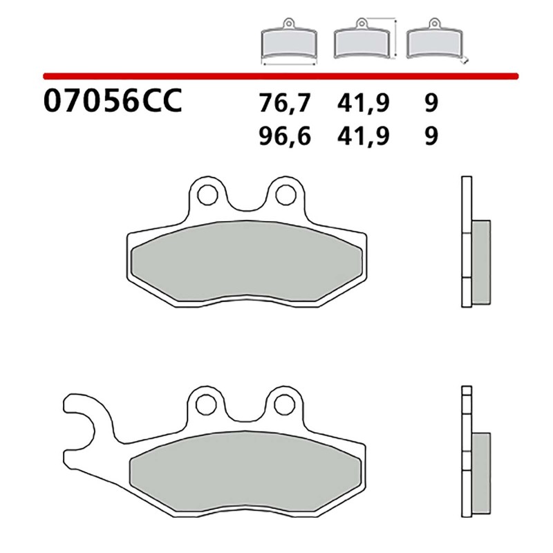 BREMBO FRONT BRAKE PADS KIT APRILIA SPORTCITY ONE 08-10-COD. 07056