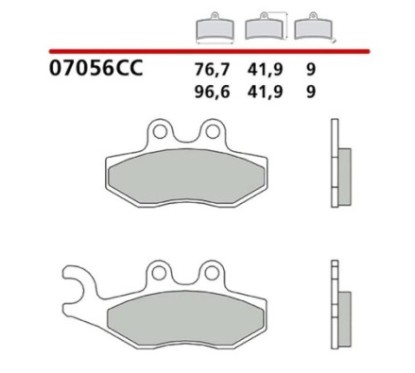 BREMBO FRONT BRAKE PADS KIT APRILIA SPORTCITY ONE 08-10-COD. 07056